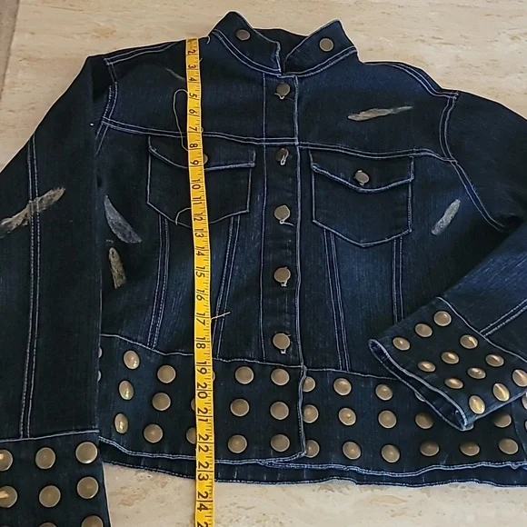 Vintage Denim Studded Jacket - Picture 8 of 16